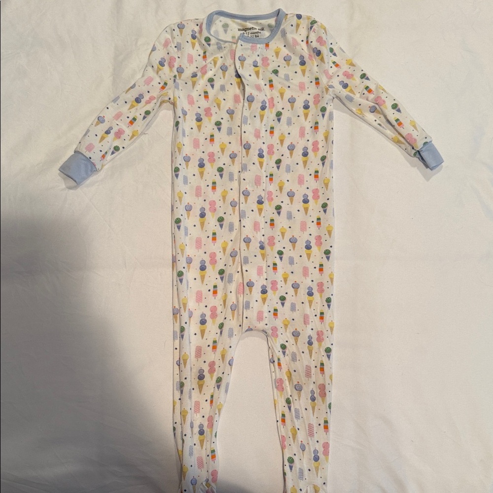 Magnetic Me Pastel Ice Cream Print Kids Footie